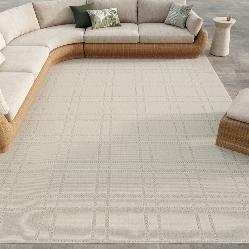 Tapis moderne Manderella, Gris, Rectangle 8' x 10'
