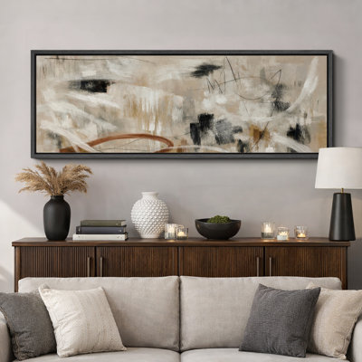 Modern Neutral Abstract Contemporary Home Wall Decor Extra Large Pictures Framed Canvas Print Wall Art