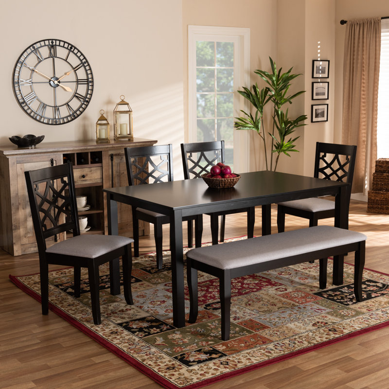 Fabbiha 6 - Piece Rubberwood Dining Set