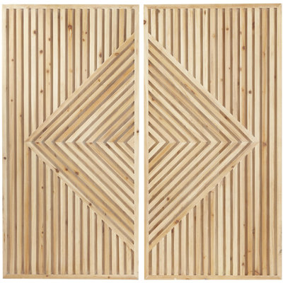 Boho Abstract Wall Decor on Pine