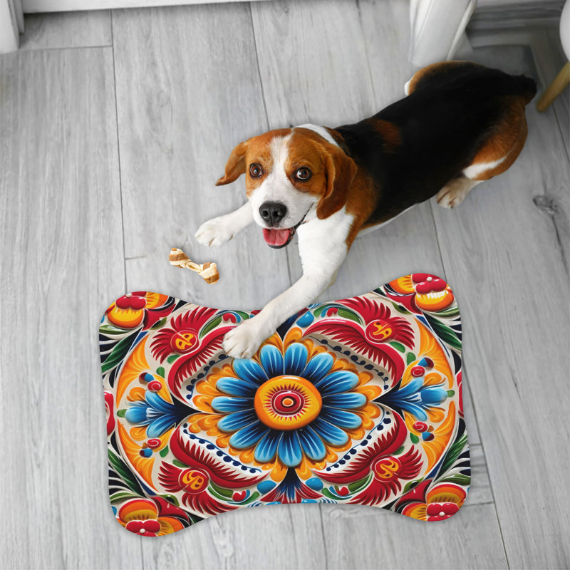 Tile Heritage - 1 Piece Bone Shape Feeding Mat