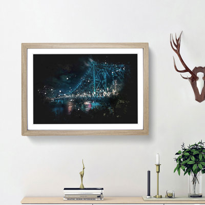 Story Bridge in Brisbane Australia - Picture Frame Graphic Art Print