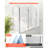 Bathtub Shower Door 27.5"/47"W x 55"H Semi-Frameless Bi-Fold Tub Door, 1/4" Clear Tempered Glass, Easy-Clean Nano Coating, 180° Folding, 1 Fixed and 2 Foldable Panels, for Bathroom Tub, Silver