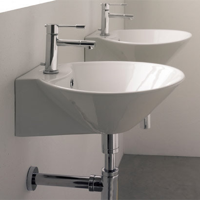 Scarabeo By Nameeks 16.5'' Glossy White Ceramic Oval Bathroom Sink with Overflow