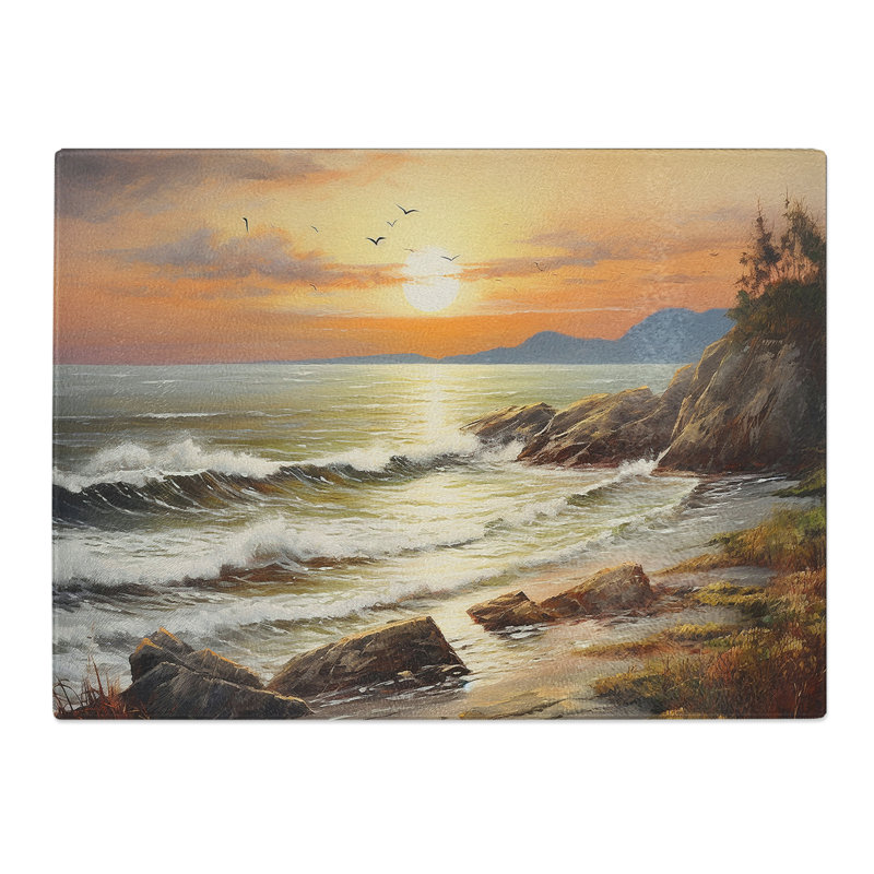 Seascape Landscape No.2  Glass Chopping Board