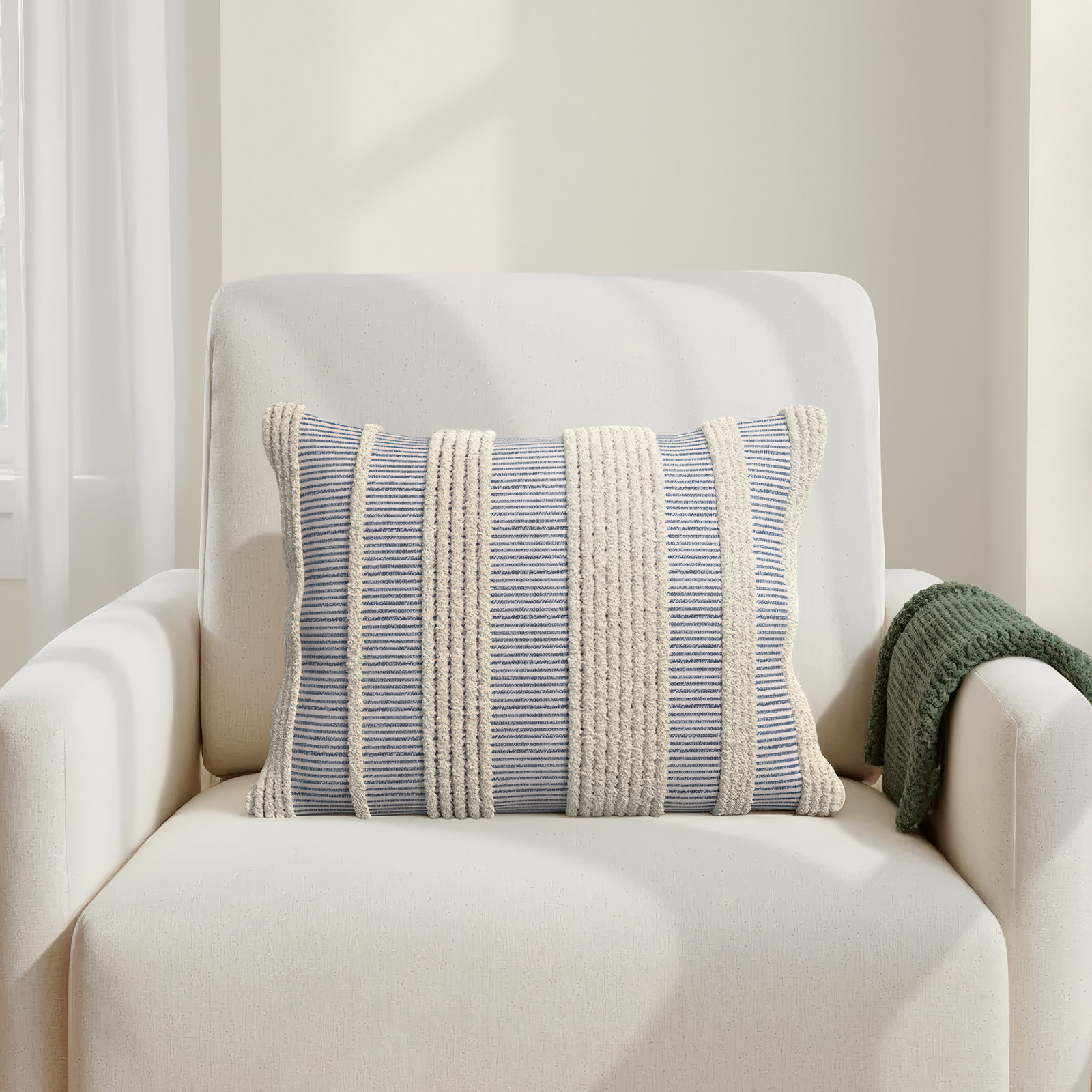 Horace 20" x 14" Throw Pillow, Navy