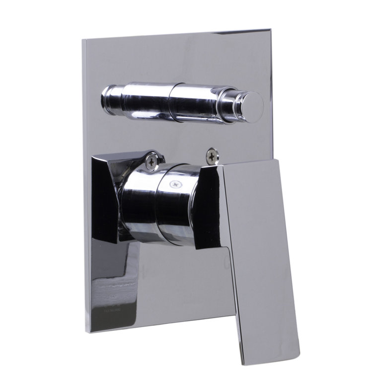 Shower Valve Mixer with Square Lever Handle and Diverter
