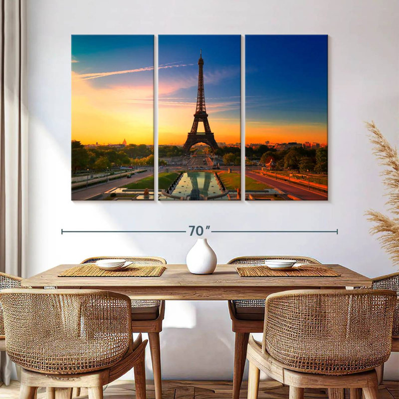 Rorry Eiffel Tower At Sunrise, 42" H x 65" W