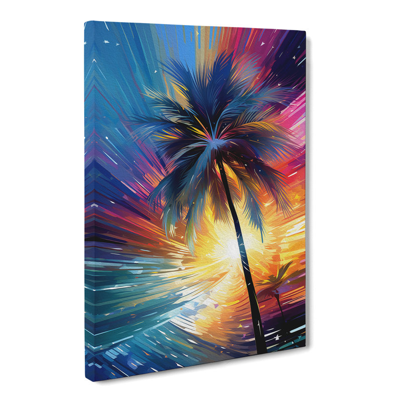 Palm Tree Futurism - Print, 76cm H x 50cm W x 3cm D