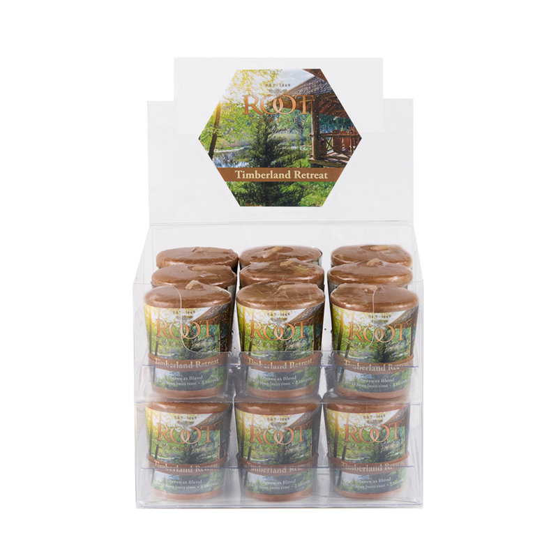 Ensemble de 18 bougies votives Timberland Retreat