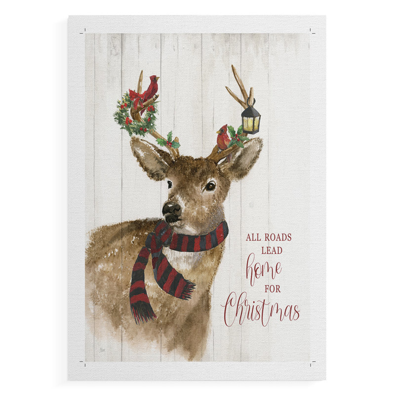 Cerf All Roads - Home Print - impression sur toile seulement, H 48 po x l 32 po