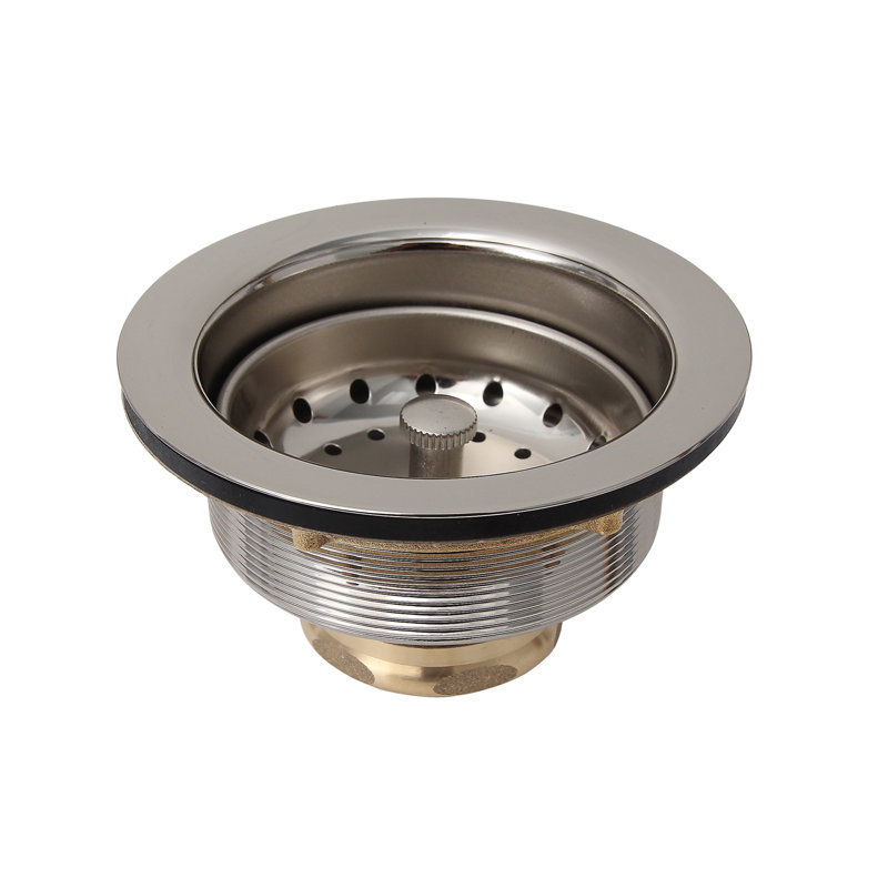 Drain pour évier de cuisine Bracket Strainer, Nickel poli