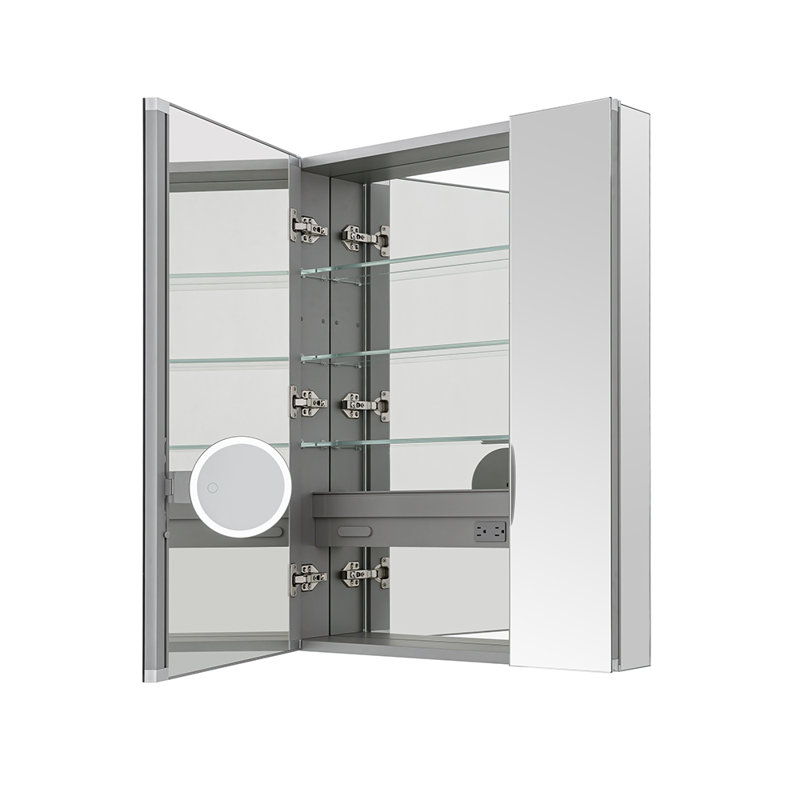Armoire à pharmacie désencombrant, miroir grossissant réglable verticalement 3 fois, prises électriques Royale, l 36 po x H 30 po x P 5 po.