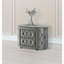 Oval Nightstand with Tempered Glass Top and Two Storage Drawers for Elegant Bedrooms-1351858247