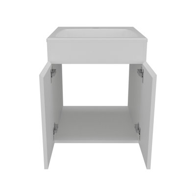 Meuble-lavabo de salle de bain H 20,8 po, 2 portes
