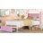 Omartin 45.4'' Bed Frame Twin Size with Armrests Headboard & RGB Light, Upholstered Twin Size Bed Platform with Drawers-685555291-733436153