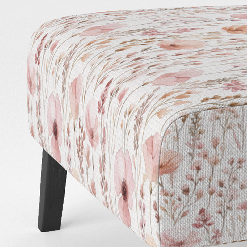 Fauteuil de chambre Floral, Pantoufle sans accoudoirs