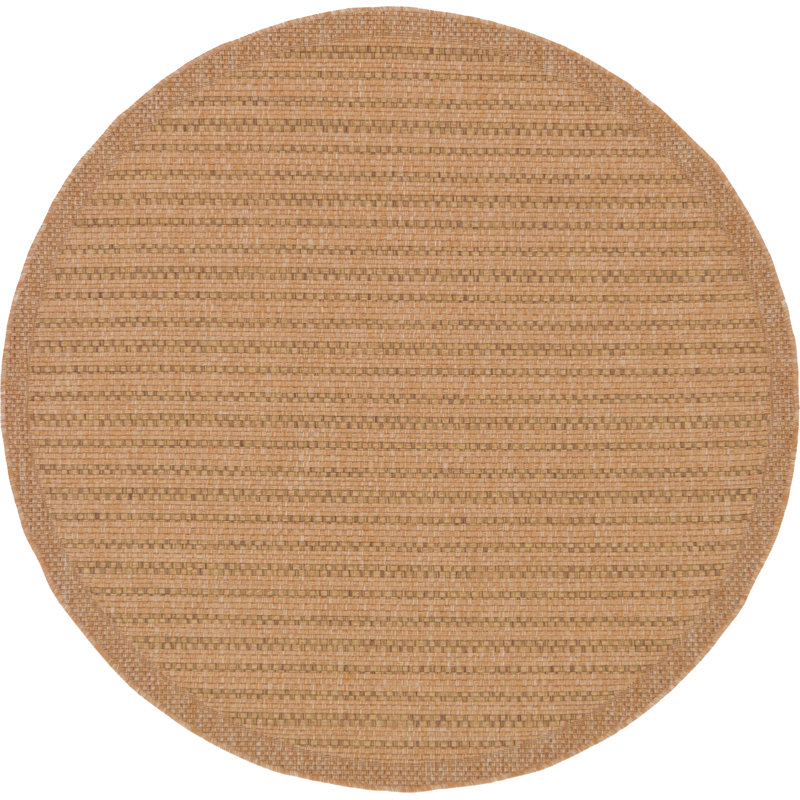Striped Indoor / Outdoor Rug, Round 6'1"