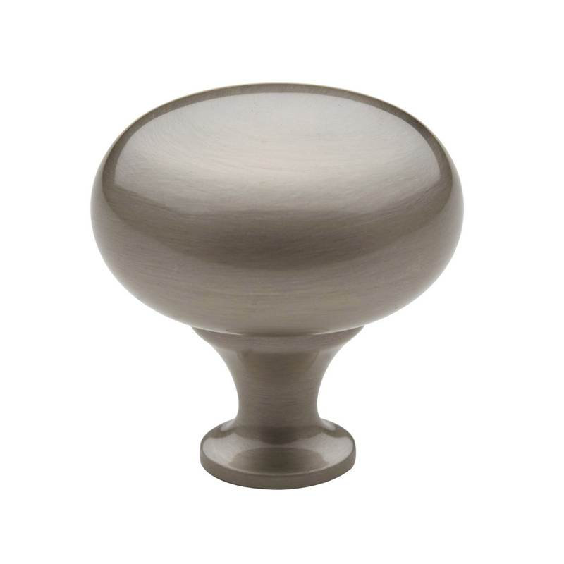 Oversized Ornamental 1 3/4" Diameter Mushroom Knob, Satin Nickel