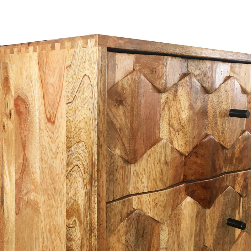 3 Drawer 89cm W Solid Wood Dresser
