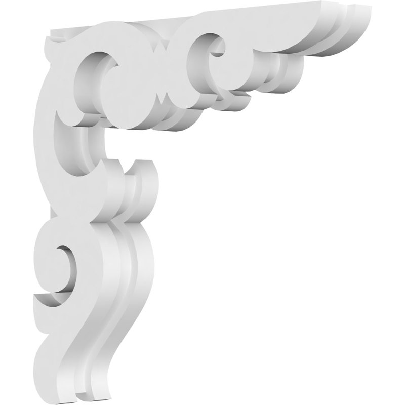 Corbeau en PVC de qualité architecturale Kendall, H 10 po x l 10 po x P 1,875 po