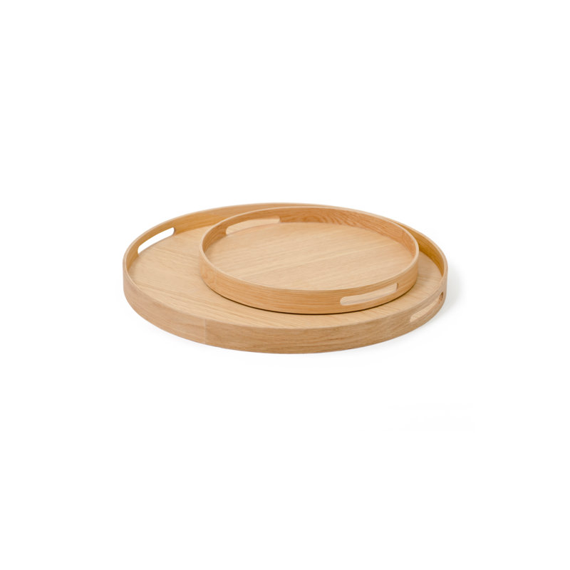 Wood Decorative Tray, Brown, 1" H x 18" W x 18" D