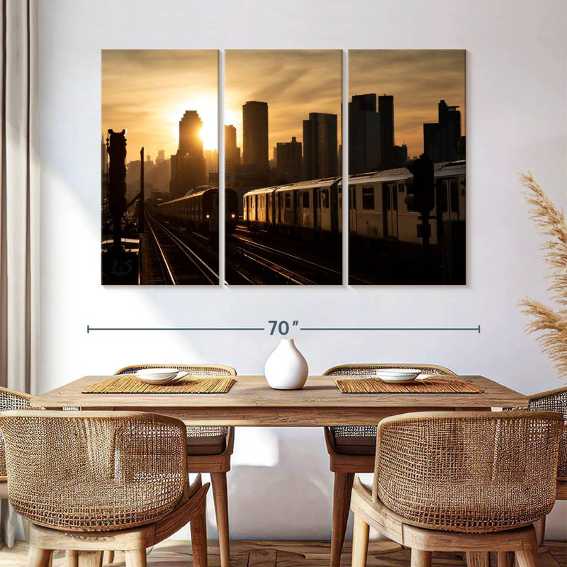 Coucher de soleil Sirci NYC Subway, H 42 po x l 65 po