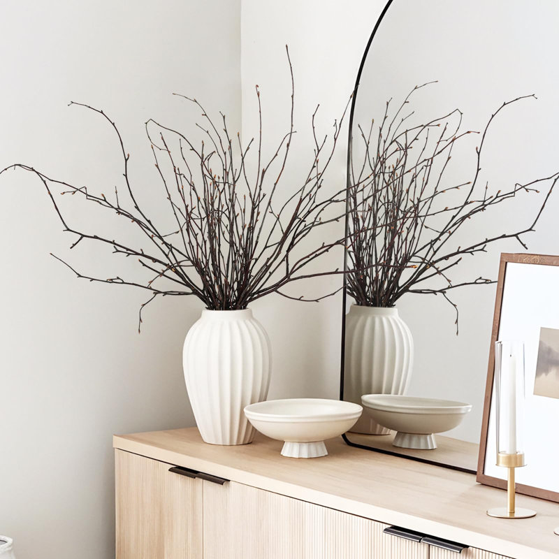 200 brindilles de bouleau séché naturel de 17 pouces, grandes branches de bouleau pour un décor de vase, arrangements floraux de bricolage et centres de mariage