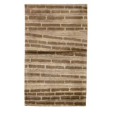 Hand Knotted Wool Area Rug in Gold