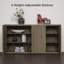 Buffet avec rangement Accent Buffet avec 4 portes Largeur de la crédence cannelée 66,3 po Moderne Buffet Table Média Armoire pour le salon, la cuisine, la salle à manger, le couloir-1708517428