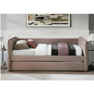 Daybed With a Trundle in Dusty Rose