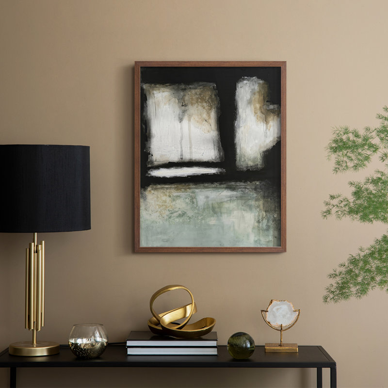 Reproduction encadrée Penumbra IV - bois massif, H 21 po x l 17 po, Cadre noyer