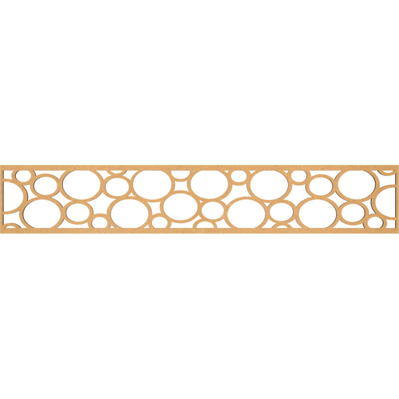 Moulure de chantournage, H 8 po x l 46,625 po x P 0,375 po, Bois aggloméré brut