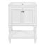 Meuble-lavabo de luxe moderne de 24 po avec lavabo en céramique, meuble de salle de bain avec tablette ouverte et rangement fermé-897825777