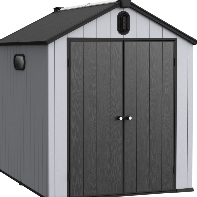 Remise en plastique 6 * 8ft pour les jardins - Rangement imperméable et facile à installer à l'extérieur