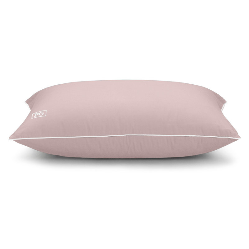 Standard/Queen Pink Down Alternative Pillow with Cotton Protector