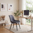 Chaise d'appoint moderne en similicuir avec pieds en métal