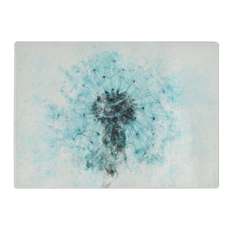 Dandelion Seeds Vol.9 Watercolour Chopping Board, 0.4cm H x 20cm W x 28.5cm L