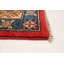 Tapis décoratif en laine rouge de conception unique 6 pi 4 po X 8 pi 10 po noué à la main New Age