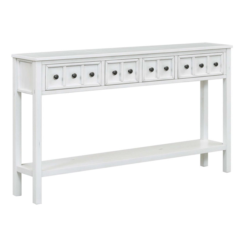 Table d'appoint Tarsita, Double blanc antique