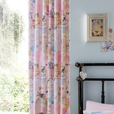 Vintage Collage Curtain Panel