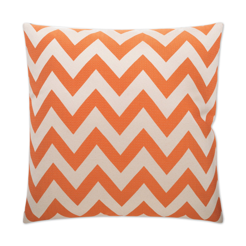 Chevron Pillow Cover & Insert, Orange, Square 24"