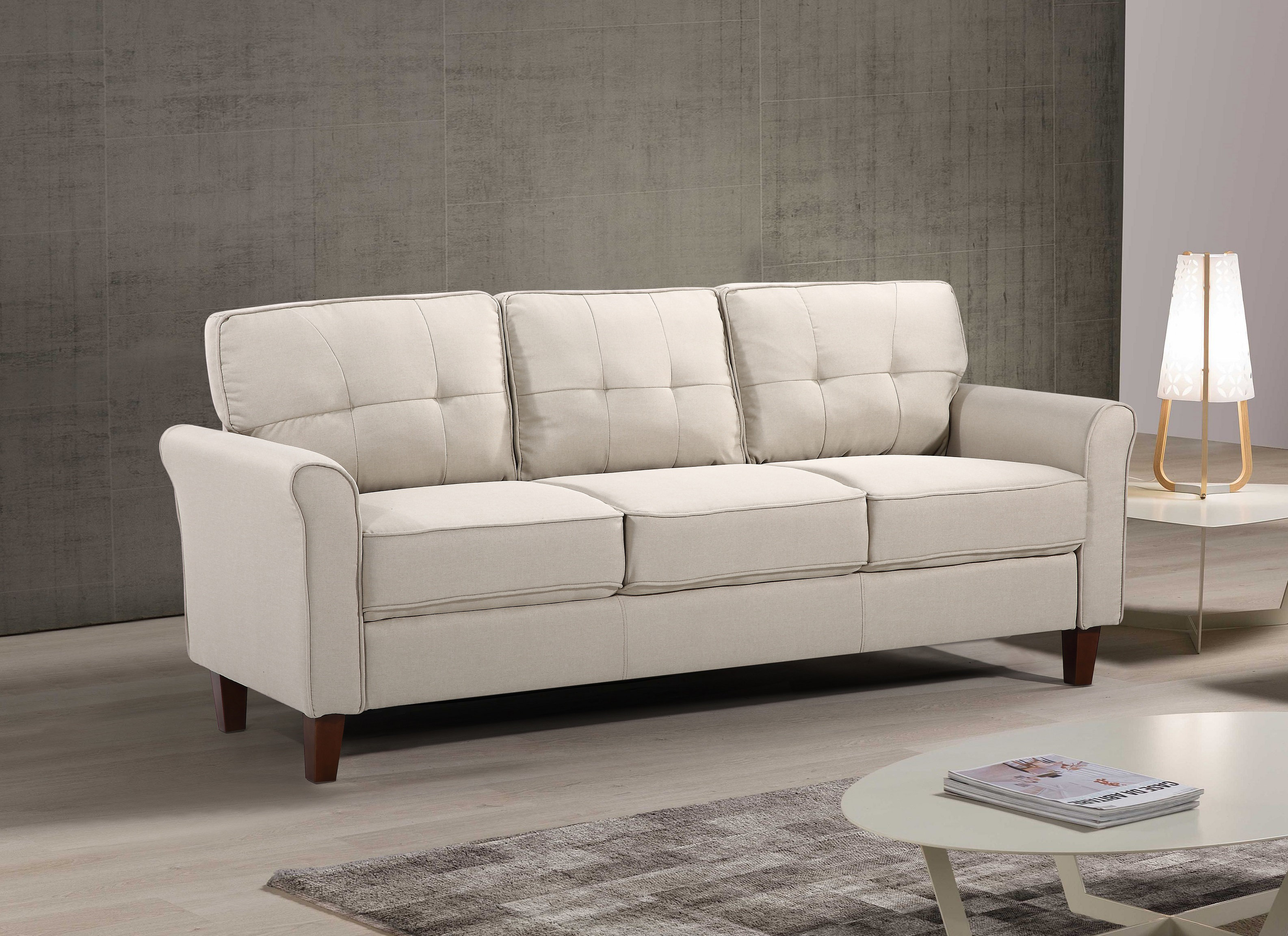 Red Barrel Studio Makesia 78.74" Linen Flared Arm Sofa & Reviews ...