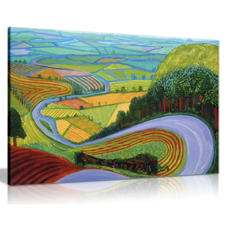 Garrowby Hill David Hockney - Wrapped Canvas Print, 61cm H x 91cm W
