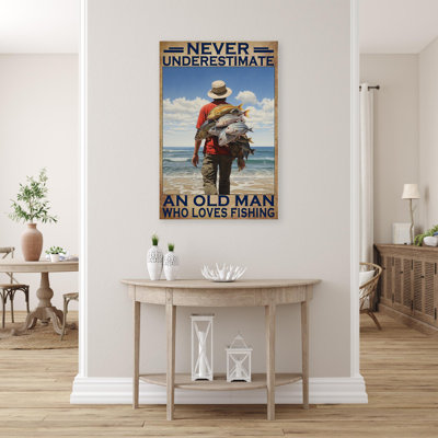 An Old Man Who Loves Fishing - 1 Piece Rectangle G An Old Man Who Loves Fishing