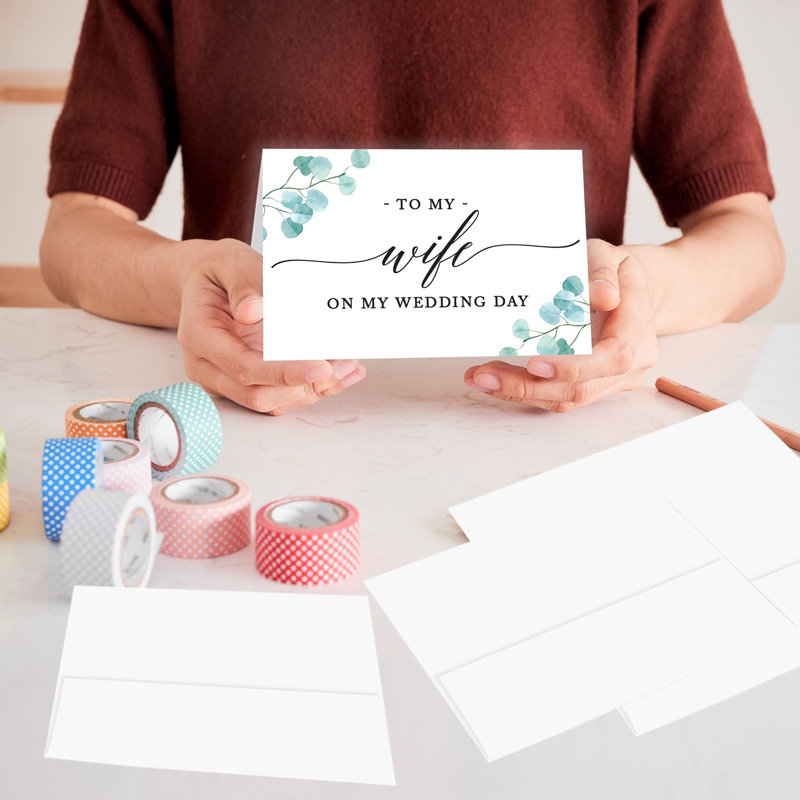 Carte de mariage d'eucalyptus
