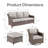 Tya 5 - Person Outdoor Conversation Furniture Set Seating Group With Cushions And Ottomans-546234525