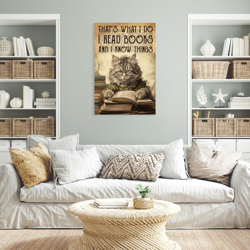 Artemiusz I Read Books And I Know Things 2, H 36 po x l 24 po x P 1,25 po