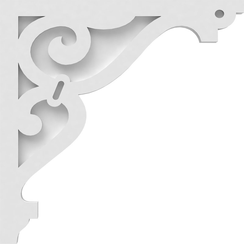 1 7/8"W X 22"D X 22"H Finley Architectural Grade PVC Corbel, 22" H x 22" W x 1.875" D