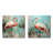 Pink And Green Flamingo Elegance I - Flamingo Canvas Prints Set Of 2-708478377-708478381